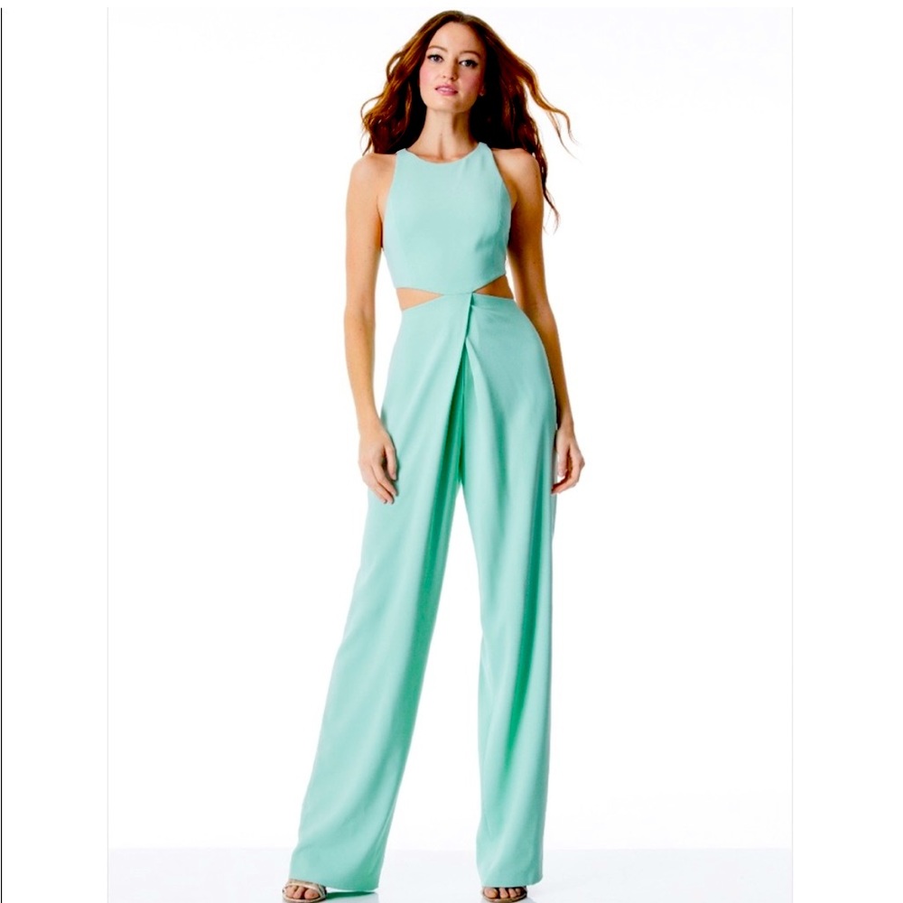 ALICE + OLIVIA
Cara cutout pleated crepe jumpsuit